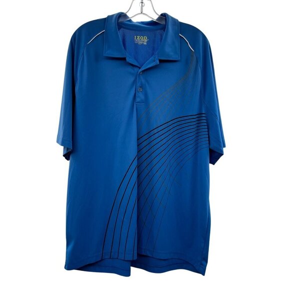 Izod Perform X Men's Athletic Short Sleeve Polo Shirt Blue/Multi Size XXL - Picture 1 of 8